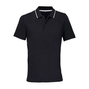 SOLS Unisex Adult Palermo Polo Shirt / Black/White